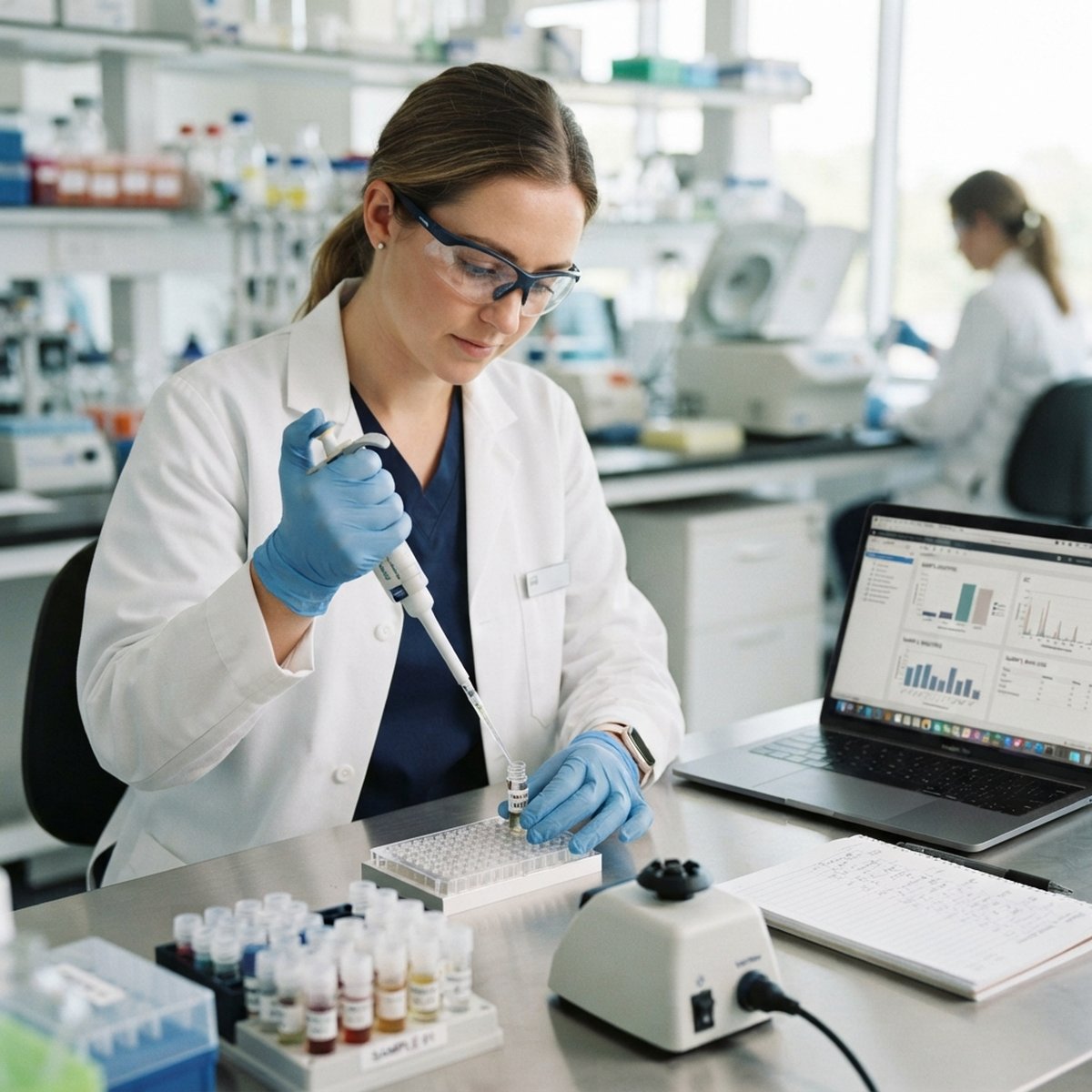 Independent laboratory testing dog supplement batches for safety